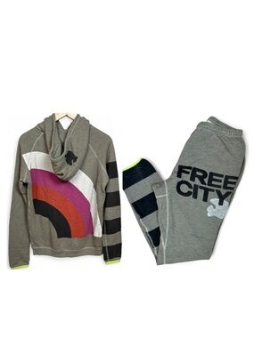 Freecity Sweatpants Hoodie Set Matching Sweats Size XS/0